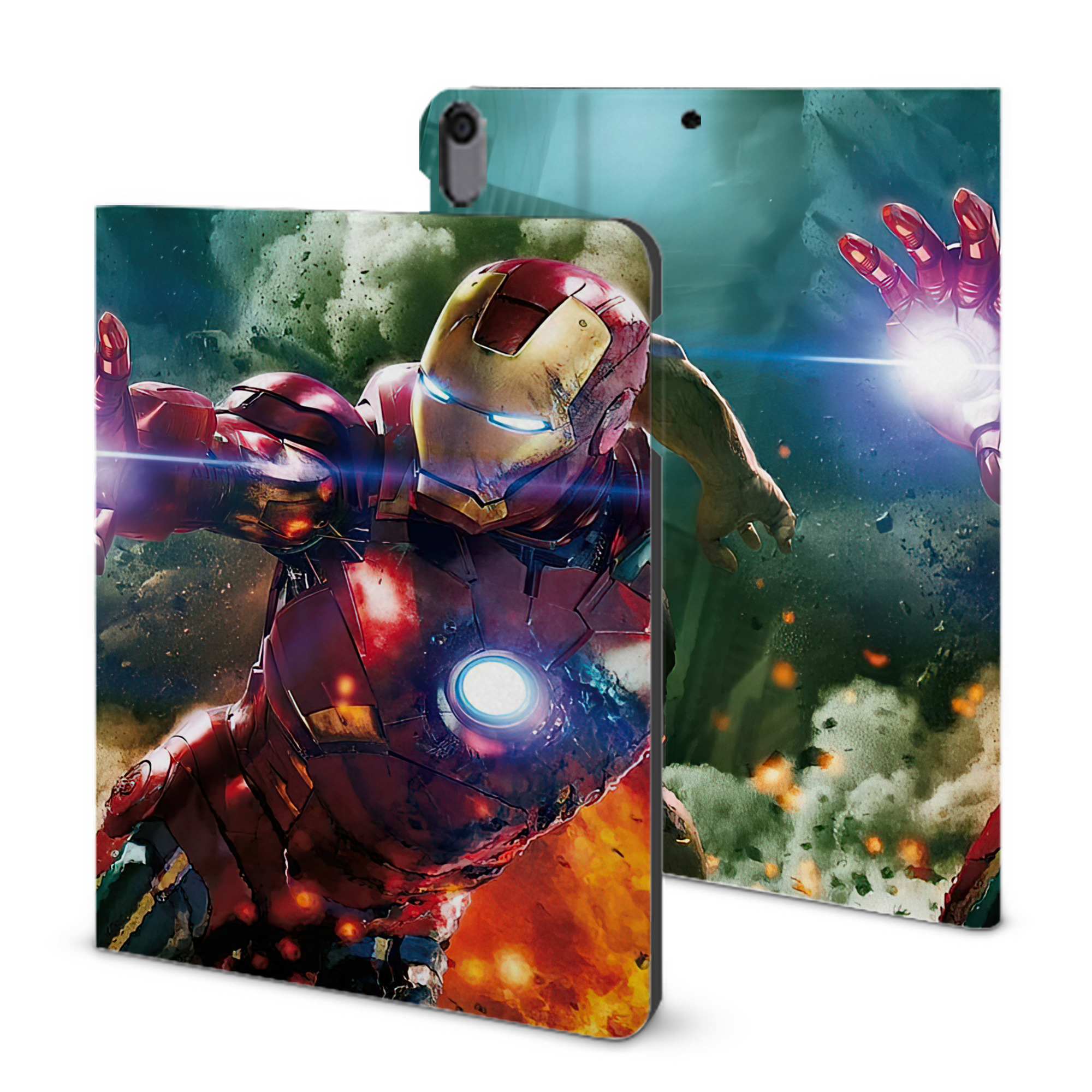 （画像用） アベンジャーズ The Avengers IPad ケース ブック型 PUレザー TPU 耐衝撃 軽量 薄型 ペン収納なし 全面保護 IPad 各モデル対応
